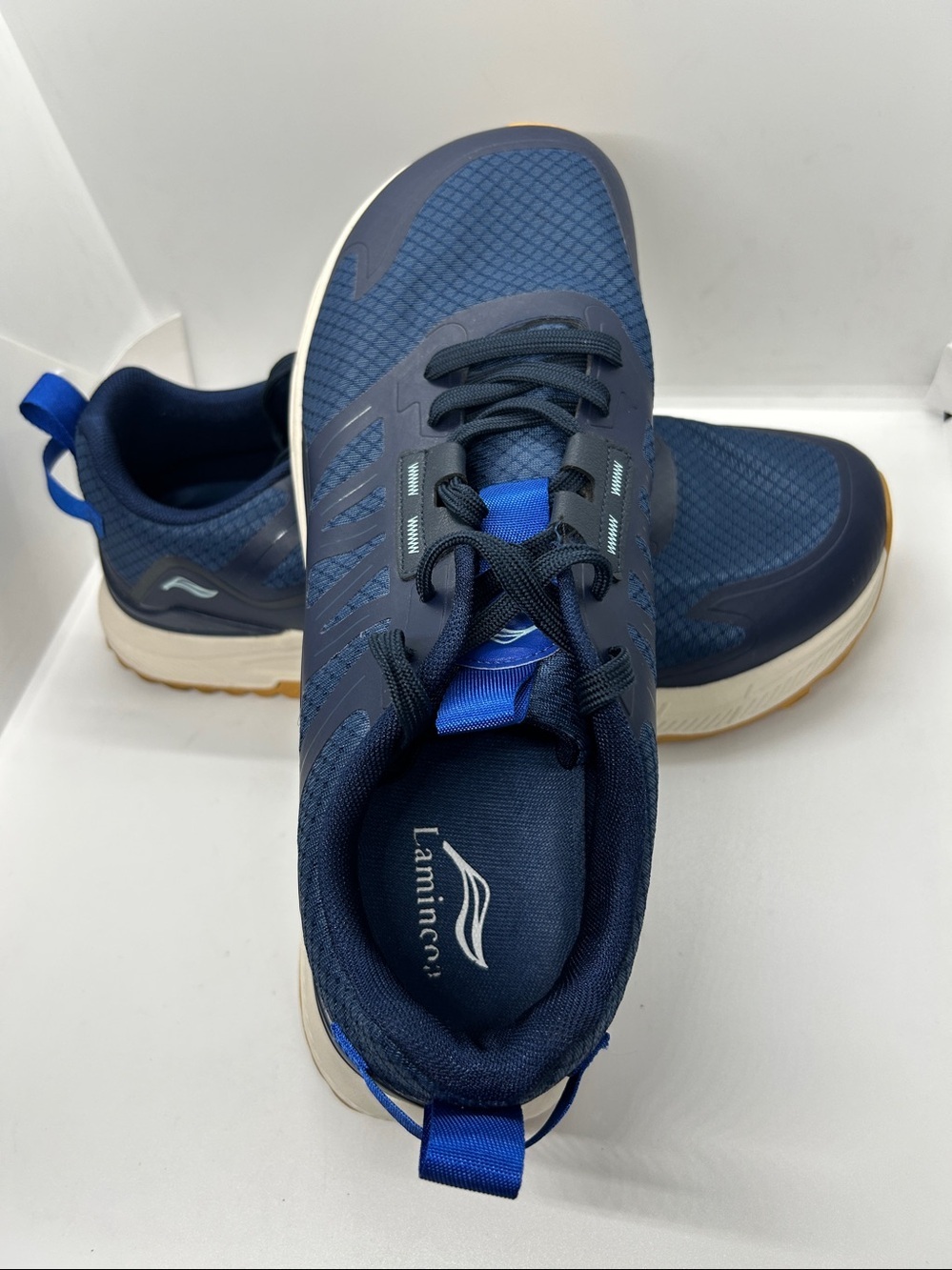 Lamincoa Blue Wide Men's Sneakers Hiking Walking Lightweight Breathable Shoe... - Picture 4 of 12